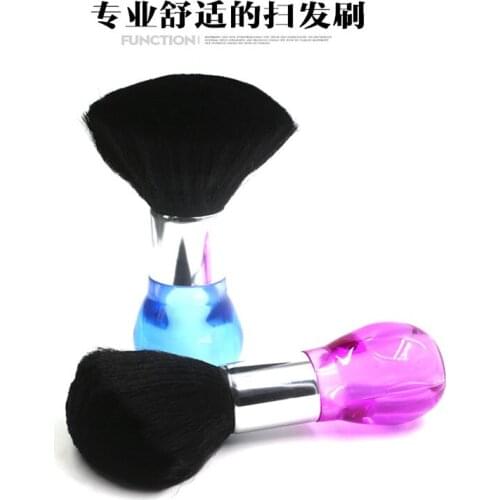 4pcs Cutting Duster Hairbrush Barber Soft Crystal Handle Hairdressing Neck Brush Hair