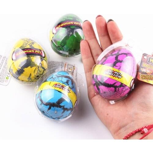 4 PCS Dinosaur Eggs Hatching In Water Large Size Water Growing Animal Novelty Educational Toy Inflation Dinosaur Eggs Kids Toys