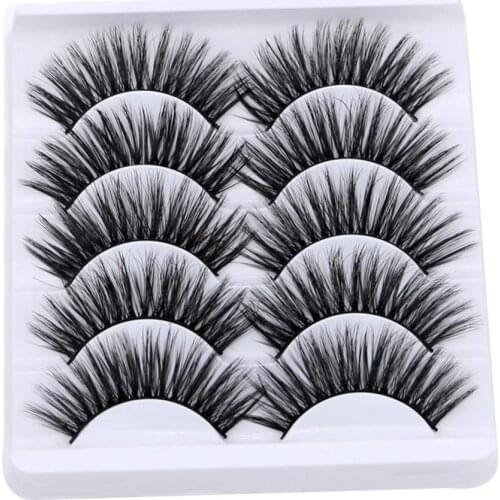 5 Pairs 3D False Eyelashes Tail Lengthening Thick Lashes Extensions Eye Makeup false eyelash False Eyelash above 1.5cm