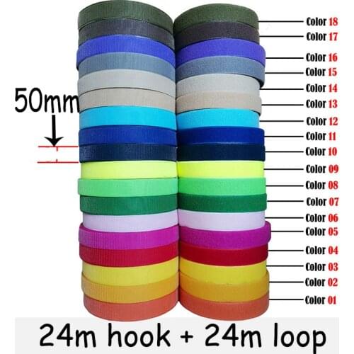 50mm Width velcros no adhesive fastener stick clothing tape sewing magic hook loop sticker strip velcroing strap stick 24 meters