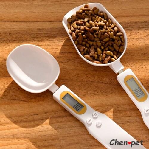 500g Pet Electronic Weighing Measuring Spoon Dog and Cat Food Spoon Kitchen Scale Spoon Cup Portable Led Display Supplies