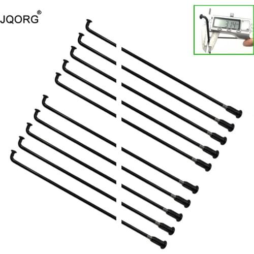 72 Pieces A Lot 10 K 3.14 mm J-bend Cylinder Black Color Electric Motorcycle Spokes With 45# Steel Material Black Color Nipples