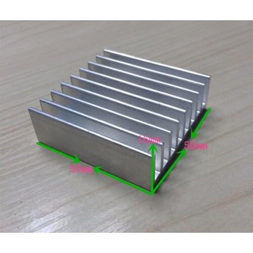 Aluminum heat sink High power heating module electronic equipment heat source Cooling 50*50*16mm Heatsink With / Without tape