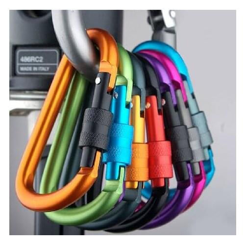 Aluminium Alloy D-type Multi-function Hang Buckle Carabiner with Lock Quick hanging outdoor products