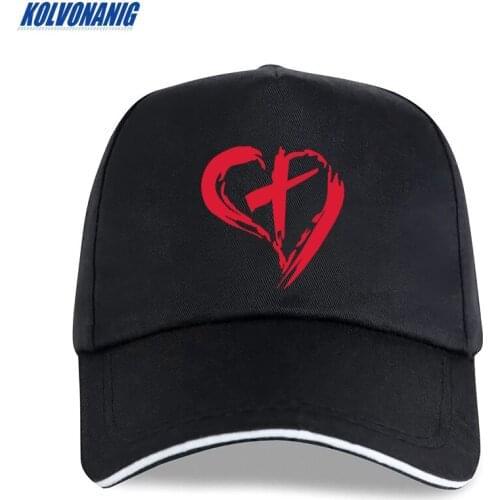 Heart-shaped Cross Symbolic Print Baseball Caps Men&women Cotton Trucker Cap Outdoor Dad Hat Adjustable Adjustable Sun Visor Hat
