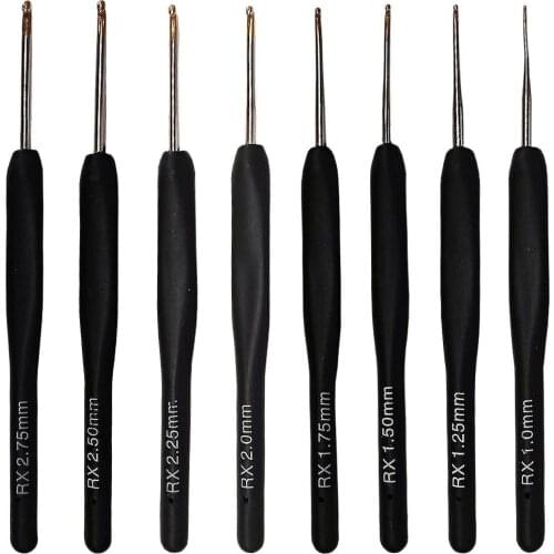 Black Crochet hooks so weave knitting and crochet tools and accessories set of knitting needles sewing kit so weave sewing kit