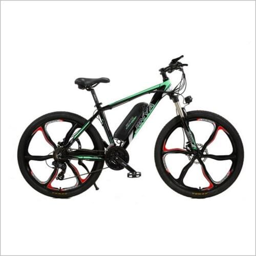 26Inch Lithium Battery Bike Adult Electric Mountain BiCYCLE FRONT AND REAR DISC BRAKE+Suspension and derailleur
