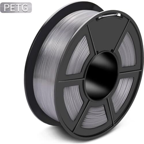 PETG Filament 1kg Grey Color FDM 3D Printer Material 1.75mm Tolerance 0.02mm High Strength Non-toxic 100% No Bubble Filaments