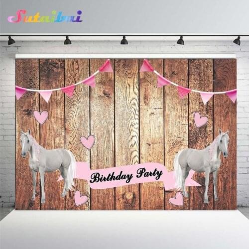 Wild Cowboy Cowgirl Horse Country Club Birthday Party Photography Background Photographic Backdrop for Photo Studio Shoot