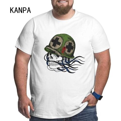 Printing Skull Graffiti t-shirt Fashion Mens Oversized T-shirt Short Sleeve Breathable Tops Tee Summer Large Loose Tees Hip-hop