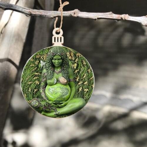 Gaia Mother Earth Tag Wooden Sign Home Decor Offer Kitchen Creative Decoration Earth Statue Goddess Mother Kawaii Accessories