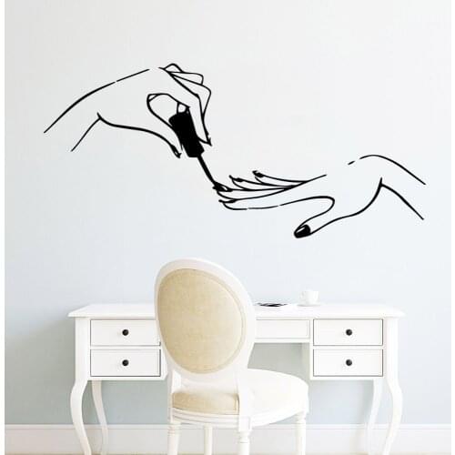 Artistic Finger Salon Decorative Sticker Waterproof Home Decor For Home Decor Living Room Bedroom Wall Decoration
