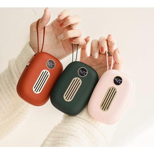 10000mAh Pocket Hand Warmer Heater USB Rechargeable 2 in 1 Electric Handwarmer Power Bank Phone Charger K0AB