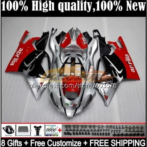 Kit For Aprilia Mille RSV 1000 R RR RSV1000RR 53CL.1 RSV1000R 1000R 2003 2004 2005 2006 RSV1000 03 04 05 06 Fairing Black silyve