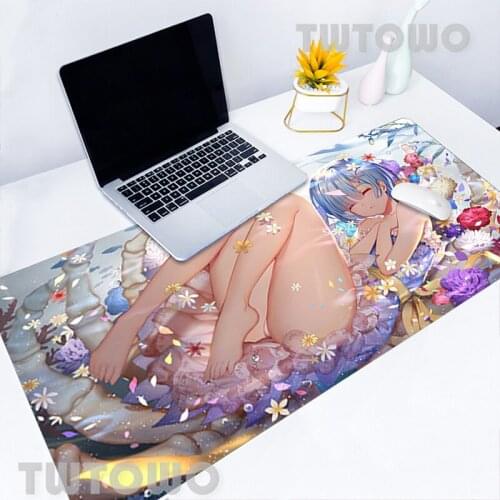 Japan Anime Rem Mouse Pad Computer Gaming Desk Mat Mouse Pad Gamer MousePad MousePads Soft Natural Rubber Home Office