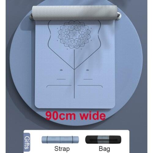 185x80cm/90cm Innocuity Odorless Yoga Mat Fitness Exercise Pad Thickening Widening Lengthening Girls Non Slip Dance Pilates Mat