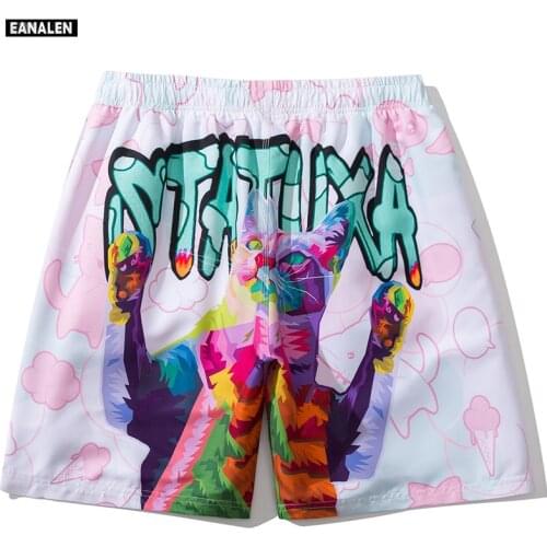 2021 summer basketball running shorts mens tie-dyed graffiti skull graphic beach pants fitness high street hip hop shorts women