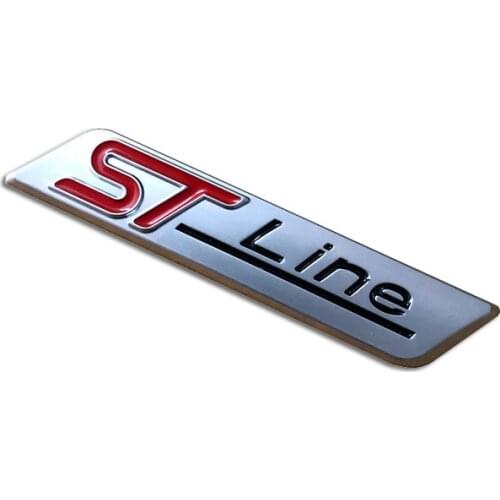 3D Metal Styling ST-Line Emblem Car Stickers ST Line Auto Badge Doors Trunks Automobiles Exterior Accessories