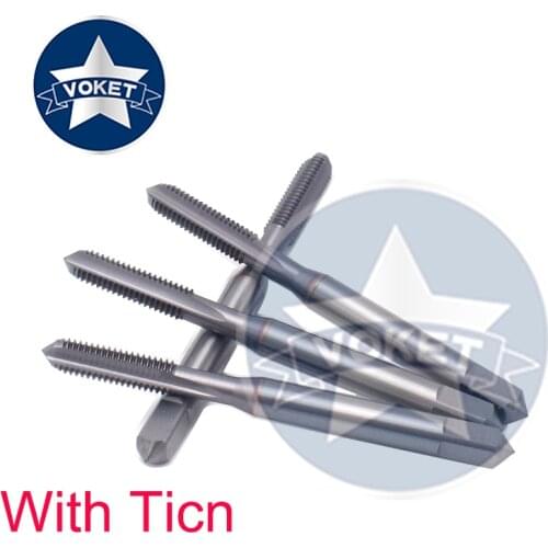 Metric With Ticn Tungsten Steel Straight Groove Tap M2 M2.5 M3 M4 M5 M6 M8 M10 M12 Machine Screw Thread Taps For HRC 55° - 62