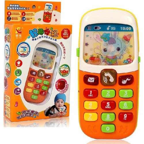 1PC Cute Electronic Phone for Kids Baby Mobile Elephone Educational Learning Music Machine Games Toys for Child Color Randomly