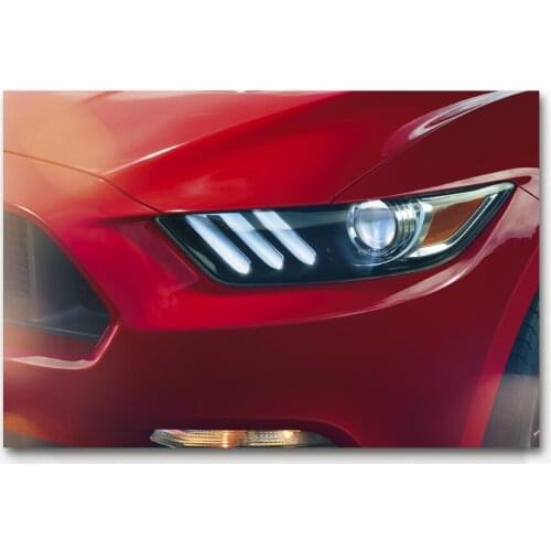 Mustang Headlight Muscle Car Wall Art Picture Vehicle Posters and Prints Canvas Art For Home Decor