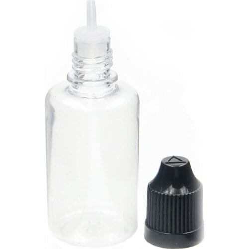 Wholesale 100pcs/lot Plastic Dropper Bottles Empty 30ml Dropper Bottles With Childproof Cap Long Thin Tip Clear PET Bottle