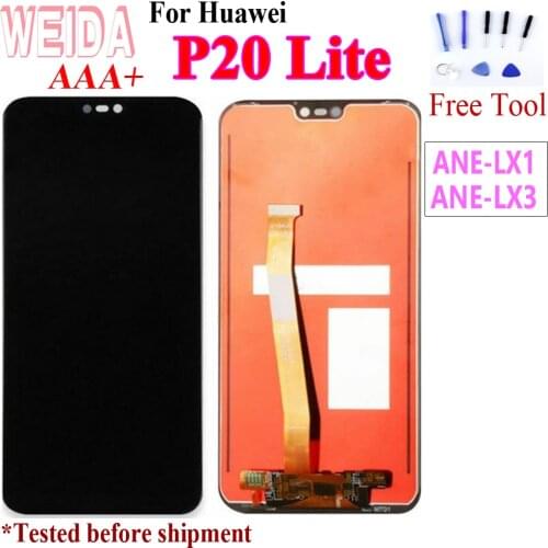 Original 5.84" 2280*1080 LCD for HUAWEI P20 Lite LCD Display Touch Screen Assembly for HUAWEI P20 Lite ANE-LX1 ANE-LX3 Nova 3e