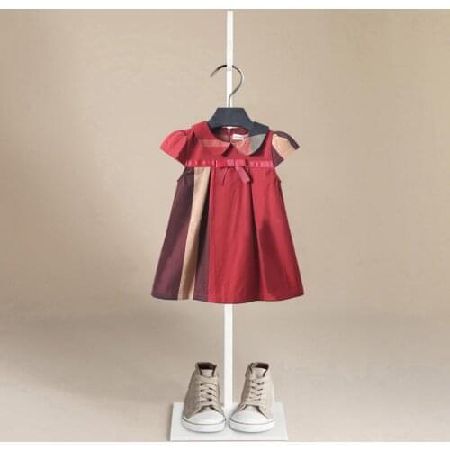 Girl Dress New Baby Dresses Pattern Print Plaid Cartoon Birthday Dress Female Baby Summer Clothes Kids Girl Clothes