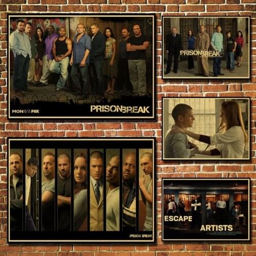 Prison Break Wentworth Miller Dominic Purcell Vintage Paper Poster Wall Painting Home Decoration 42X30 CM 30X21 CM