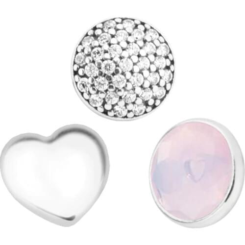 Fits for Floating Locket Pendant Necklace January Petites Pack In 3 Parts Beads 100% 925 Sterling Silver Jewelry Free Shipping