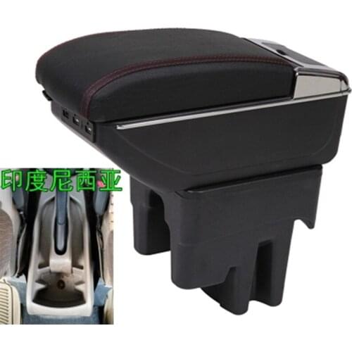For Toyota Avanza 2016 armrest box armrest universal car center console modification accessories double raised with USB