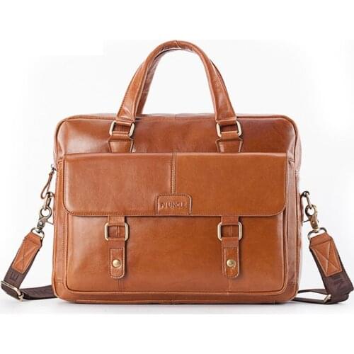 Mens briefcase genuine leather business Totes handbag casual Mens large shoulder bag vintage messenger bags luxury bolsas