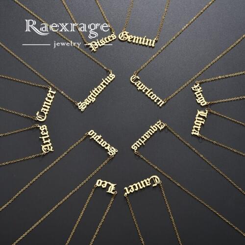 Raexrage Women's Pendants Zodiac Signs