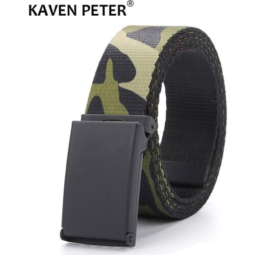 Army Camouflage Belt For Men Tactical Military Canvas Belt Men Outdoor Army Practical Camouflage Waistband 3.0 CM Belt Width