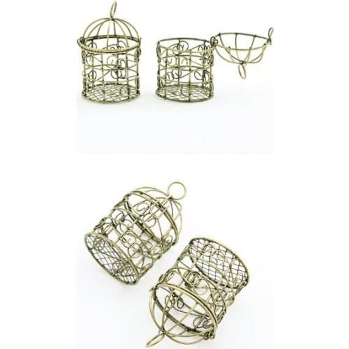 1pcs 44mm *75mm birdcage Connector Metal Alloy Pendant For DIY bracelet necklace Jewelry Making dtg4