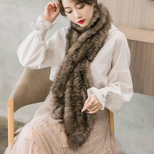 Besfilin thickened sable fur scarf martes zibellina mink knitting collar female winter fur