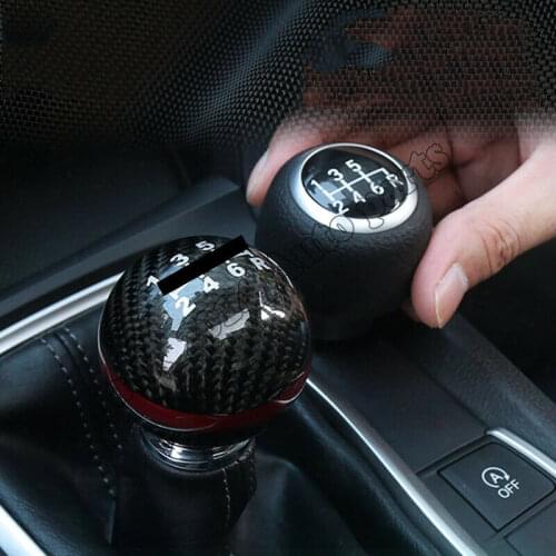 Real Carbon fiber Inner Gear Lever Shift Knob For Honda Civic FC TYPE-R 2017 2018 2019