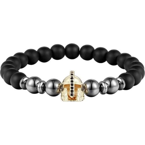 JAAFAR Knight Spartan Gladiators Helmet Gladiator Rock Pearl Bracelet CZ Bracelet Crown Damage China Southern Airlines Charm