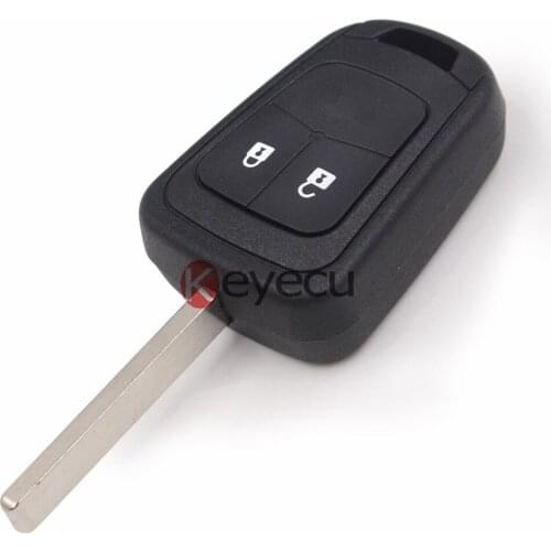 KEYECU Replacement Remote Key Shell Case Fob 2 Button for Chevrolet Sonic Cruze Camaro Equinox Malibu Spark Volt