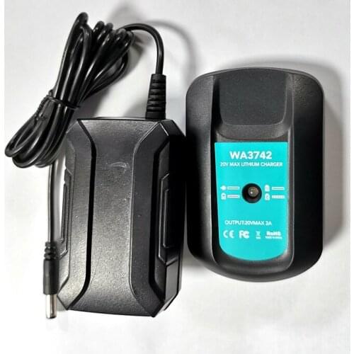 Lithium Battery Charger for Worx WA3520 W3575 WA3578 20V 18V Li-Ion Battery 2A Charger for Worx WA3742 WA3875