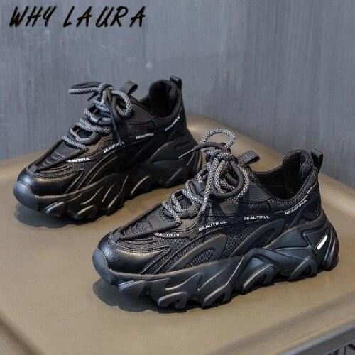 Spring and fall 2021 breathable thick-soled womens dad shoes, running shoes, leisure vulcanized shoes