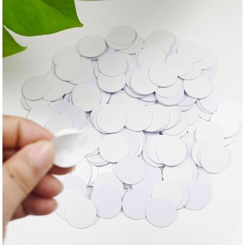 10pcs/Lot 25mm 13.56Mhz NFC Sticker Adhesive Coin Cards Tags NFC 213 PVC Waterproof For All NFC Phones