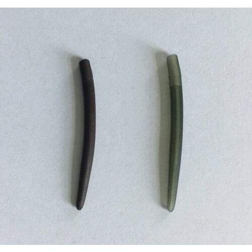 1000 x Anti Tangle Rig Sleeves (soft) in Green / Brown for Carp Fishing-Carp Fishing Tackles