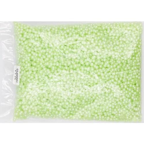 2mm~14mm All Size Peridot Color Flat back ABS round Half Pearl beads, imitation plastic half pearl beads