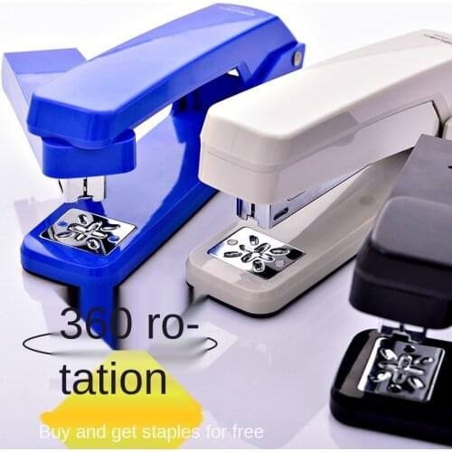 360 Swivel Effortless Stapler 0434 Office Home Use Half Strip Stapler 25sheets Smooth Stapling Rotatable Anvil Stationery