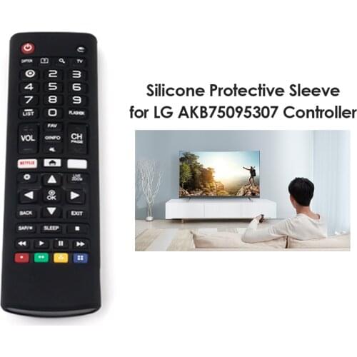 TV Remote Control Cases Silicone Shockproof Protective Covers Lightweight Game Playing Elements for LG AKB75095307