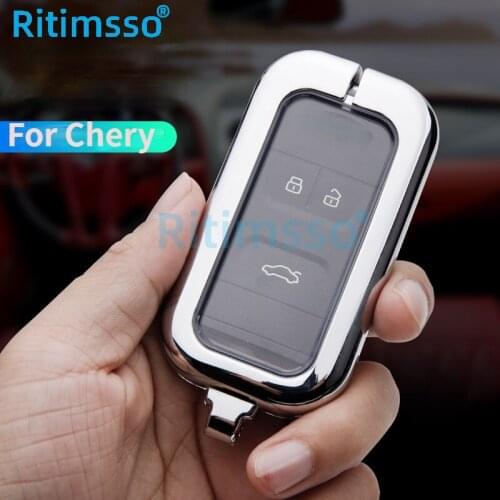 Car Key Cover For Chery Tiggo 8 7 5X 2019 2020 Smart Keyless Remote Fob Protect Case Keychain Car-Styling Holder Accessories