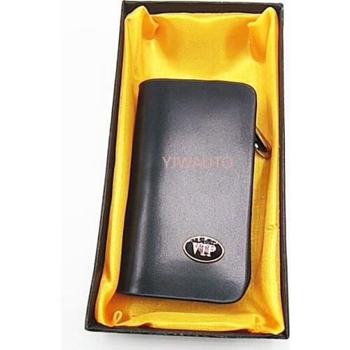 Key Case for Car Peugeot Buick Toyota Lexus Ford Key Chains Bag Auto Remote Key Fob Wallet Zipper Cover with Logo