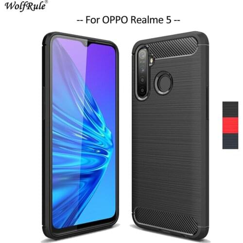 For OPPO Realme 5 Case Realme 5i C3 Phone Bumper Soft Carbon Fiber Protective Back Phone Case For OPPO Realme 5 Cover Funda
