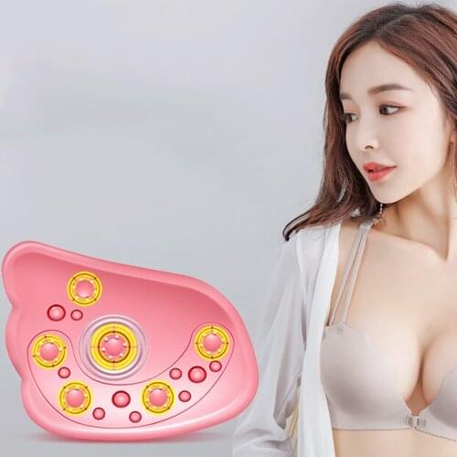 Electric Chest Massager Wireless Breast Instruments Enhancement Enlargement Chest Vibrating Massage Enlarge Breast Silicone Pads